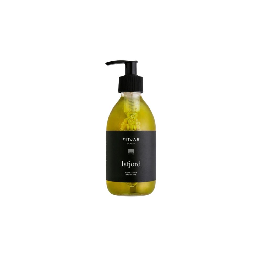 Fitjar Islands Hand Soap/Hair & Body Wash - Vegan. SLS/SLES free. Glass bottle. (Isfjord, 250 ml / 8.45 fl.oz)
