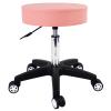 FURWOO Rolling Stool with Wheels Adjustable Task Chair Swivel Salon Office Desk Stool Round Pink view 1