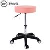 FURWOO Rolling Stool with Wheels Adjustable Task Chair Swivel Salon Office Desk Stool Round Pink view 4