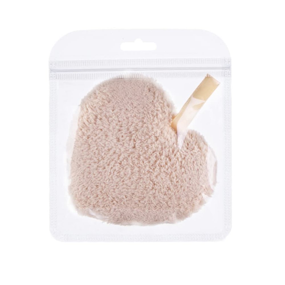 SOLUSTRE Facial Cleaning Pads 3pcs Makeup Pads Heart Shape Soft Powder Puff Reusable for Women