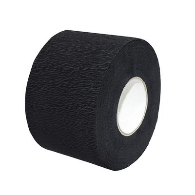 QUUPY 1 Roll/100Pcs Disposable Barber Neck Strips, 2.6 Inch Wide x 13.7 Inch Long, Stretches Up to 21.5 Inch, Soft, Absorbent Paper, Adhesive Closure, Multi-use for Haircut, Styling, Coloring & More