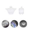2pcs Nail Art Crystal Cup Pen Cleaning Cups Nail Art Liquid Containers Nail Liquid Cups Nail Salon Supplies Nail Liquid Holders Manicure Liquid Holder Cups Powder Mixing Cups view 3