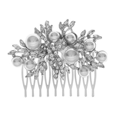 KALLORY Bridal Hair Comb Rhinestones Elegant Wedding Party Hair Accessories Chic Side Comb for Bride for Special Occasions Evening Events