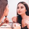 LilyLeaf Handheld Makeup Mixing Palette - Transparent Hand Tray for Mixing Foundation - Clear Acrylic Blending Plate for Makeup Lovers and Professionals with Cute Storage Bag (L) view 2