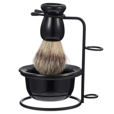 Beaupretty 1set Men Shaving Kit Wear-resistant Shaving Bowl Professional Beard Brush and Stand for Convenient Barbershop