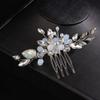 JWICOS Crystal Bride Wedding Hair Comb Silver Bridal Headpieces Beads Wedding Hair Accessories Side Combs for Women and Girls view 1