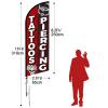 QSUM Tattoos and Piercing Themed Feather Flag, 11FT Tattoos and Piercing Advertising Swooper Flag, Vivid Color and Fade Proof Tattoos and Piercing Signs for Businesses (Flagpole Not Included) view 2