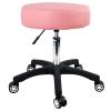 FURWOO Big Rolling Stool with Silent Wheels for Salon Massage Spa Round Thickening Cushions Shop Stool(Pink) view 1