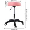 FURWOO Big Rolling Stool with Silent Wheels for Salon Massage Spa Round Thickening Cushions Shop Stool(Pink) view 3