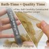 myHomeBody Large 70g Loofah Sponge, Body Scrubber, Bath Sponge, Loofah for Women, Men, Exfoliating Sponge Shower Pouf with Activated Charcoal - 3 Pack, 2 Caramel + 1 Oat Milk view 3