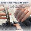 myHomeBody Large 70g Loofah Sponge, Body Scrubber, Bath Sponge, Loofah for Women, Men, Exfoliating Sponge Shower Pouf with Activated Charcoal - 3 Pack, 2 Midnight Blue + 1 Fog Gray view 3
