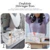 Cabilock Makeup Storage Box Large Organizer 3 Drawers Plastic for Cosmetics Skin Care and view 3