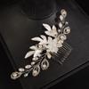 JWICOS Wedding Hair Comb Silver Flower Bridal Hair Pieces Leaf Hair Clips Wedding Hair Accessories for Women and Girls view 4