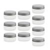 Easnea Transparent Empty Plastic Clear Cosmetic Makeup Jar Pot Containers Cases with Aluminum Screw Lid, 10 Pack, 7 Sizes Optional - Clear, 80ml view 1