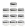 Easnea Transparent Empty Plastic Clear Cosmetic Makeup Jar Pot Containers Cases with Aluminum Screw Lid, 10 Pack, 7 Sizes Optional - Clear, 80ml view 3