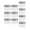 Easnea Transparent Empty Plastic Clear Cosmetic Makeup Jar Pot Containers Cases with Aluminum Screw Lid, 10 Pack, 7 Sizes Optional - Clear, 120ml view 1