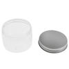 Easnea Transparent Empty Plastic Clear Cosmetic Makeup Jar Pot Containers Cases with Aluminum Screw Lid, 10 Pack, 7 Sizes Optional - Clear, 120ml view 2