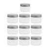 Easnea Transparent Empty Plastic Clear Cosmetic Makeup Jar Pot Containers Cases with Aluminum Screw Lid, 10 Pack, 7 Sizes Optional - Clear, 120ml view 3