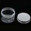 Easnea Transparent Empty Plastic Clear Cosmetic Makeup Jar Pot Containers Cases with Aluminum Screw Lid, 10 Pack, 7 Sizes Optional - Clear, 120ml view 4