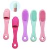 5-Pack Soft Silicone Manual Facial Cleansing Brushes, Face Scrubber Cleanser Brush for Gently and Effectively Cleaning, Removing Blackheads and Massaging view 1