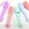5-Pack Soft Silicone Manual Facial Cleansing Brushes, Face Scrubber Cleanser Brush for Gently and Effectively Cleaning, Removing Blackheads and Massaging view 4