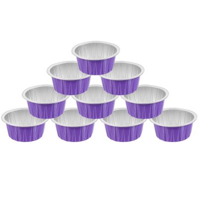 KALLORY Heater Portable Wax Melting Bowl Wax Aluminium Melting Bowls Mini Waxing Pot Hair Removal Aluminum Foil Bowl for Waxing Kit, Hair Removal, 10pcs Purple Auto Body Tools
