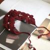 Maxpetus Ladies hand hook flower hair bands, hair accessories, hair bands, hair caps (Wine Red) view 2