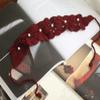 Maxpetus Ladies hand hook flower hair bands, hair accessories, hair bands, hair caps (Wine Red) view 3