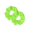 Set of 2 Terry Hair Scrunchies - Neon Yellow view 1