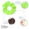 Set of 2 Terry Hair Scrunchies - Neon Yellow view 4