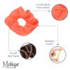 Set of 2 Terry Hair Scrunchies - Neon Orange view 4