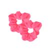 Set of 2 Terry Hair Scrunchies - Neon Pink view 1