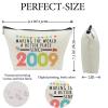 17th Birthday Gifts for Girls, Funny 17 Year Old Gift Makeup Bag, 2009 17th Birthday Makeup Bags for Her, Teens, Sister, Daughter, Niece, Granddaughter, Making The World a Better Place Since 2009 view 2