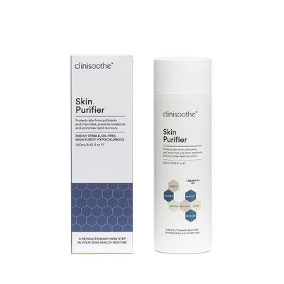 Clinisoothe+ Skin Purifier  Daily Cleanser and Acne Treatment for Face & Body, with Hypochlorous Technology to Prevent Breakouts & Promote Rapid Recovery, For All Skin Types (8.4oz Pour Bottle)
