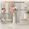 Vanity Planet Raedia 2.0 Facial Cleansing Brush, 4 Interchangeable Brush Heads, White - Daily Cleansing Face Exfoliator for Glowing & Acne Prone Skin - Lightweight Silicone Water-Resistant Body Brush view 3