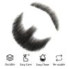 BEXIUKAKA False Mustaches Fake Beard Realistic 100% Human Hair Face Beard Realistic and Mustache Black for Men Realistic Makeup Lace Beards Invisible False Performance Cosplay(Black) view 2