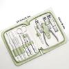 WMYDNX Nail Clippers Set Nail Clippers Set Manicure Set Carbon Steel Grooming Tool Thick Nail Scissors Toiletries Cuticle Trimmer Household Items Tools (Color : Light Green) view 2
