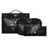 MNSRUU Toiletry Bag Black Skull Moth Hanging Makeup Bag for Toiletries 3 PCS Travel Toiletry Organizer Bags Portable Clear Toiletry Kit view 1