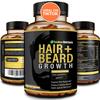 Hair + Beard Growth Vitamins for Men | Biotin 10,000mcg, Collagen, Patented OptiMSM, goMCT, Saw Palmetto | 60 Day Supply | Naturally Regrow Stronger, Thicker, Healthier Hair & Stops Hair Los view 1