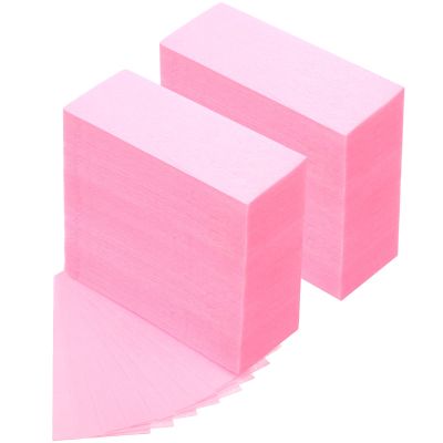 Blulu 400 Wax Strips Non Woven for All Skin Types Facial and Body Hair Removal Wax Paper Strips Epilating for Leg, Chest, Back, Intimate Area And Face 10 x 3.8 cm(Pink)