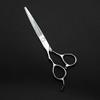 Professional Hair Cutting Shears, Professional Japan 440c left handed 5.5 inch silver cut hair scissors haircut thinning barber cutting shears hairdresser scissors (Color : 5.5 inch cutting) view 1