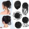 HMD 5 Pieces Messy Hair Bun Hairpiece Tousled Updo for Women Hair Extension Ponytail Scrunchies with Elastic Rubber Band Long Updo Messy Hairpiece Hair Accessories Set for Women (2#) view 1