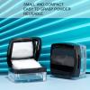 Empty Powder Case, Refillable Separately Storage Box Container with Powder Puff for Makeup Loose Powder (Black) view 4