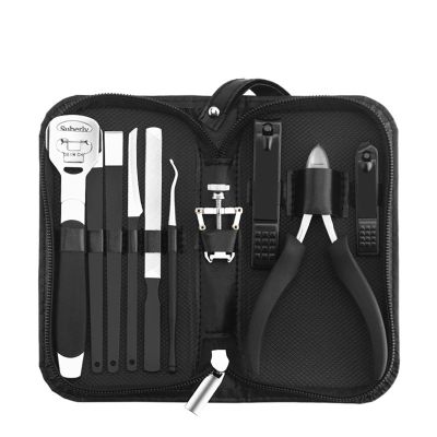 Feilx Manicure Set Professional Nail Clipper Kit- 10PCS Pedicure Tools Professional Foot Care Kit Ingrown Toenail Removal Correction Clippers Toe Nail File Lifter Nail