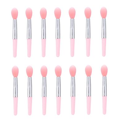 Beaupretty 1set Silicone Lipstick Brush Makeup Applicators for Lip Color and Gloss Travel-friendly Transparent Handles for Home and