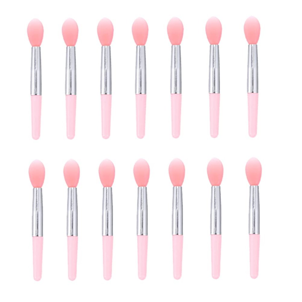 Beaupretty 1set Silicone Lipstick Brush Makeup Applicators for Lip Color and Gloss Travel-friendly Transparent Handles for Home and