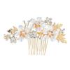 KALLORY Rhinestone Flower Hair Comb for Brides Elegant Bridal Side Comb Accessory for Weddings Engagements and Special Occasions Adds Sparkle and Charm to Your Look view 1