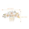 KALLORY Rhinestone Flower Hair Comb for Brides Elegant Bridal Side Comb Accessory for Weddings Engagements and Special Occasions Adds Sparkle and Charm to Your Look view 2