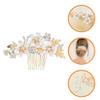 KALLORY Rhinestone Flower Hair Comb for Brides Elegant Bridal Side Comb Accessory for Weddings Engagements and Special Occasions Adds Sparkle and Charm to Your Look view 3