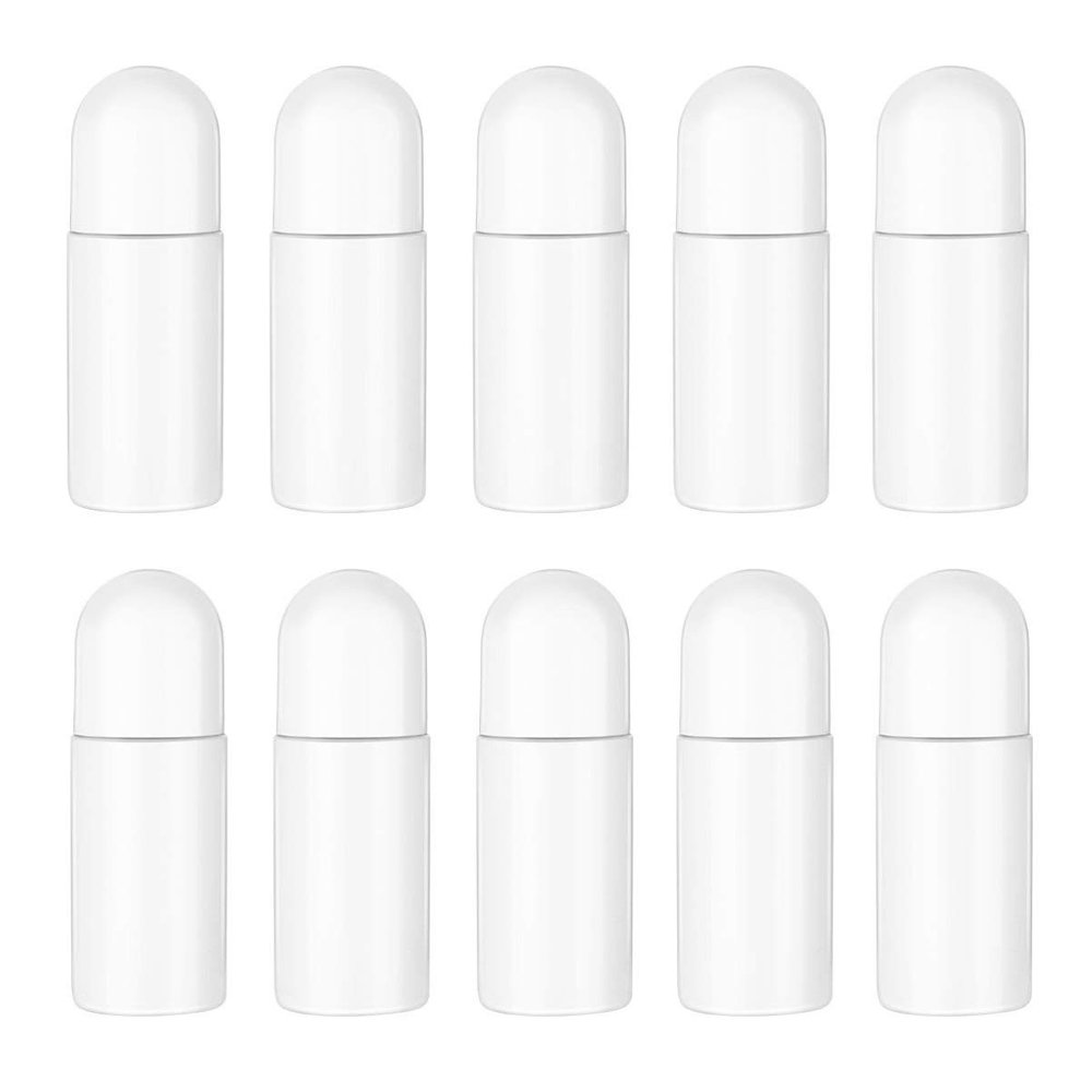 10Pcs Empty Refillable Roll On Bottles Leak- Proof Reusable Roll On Bottles DIY Containers Containers White Roller Ball